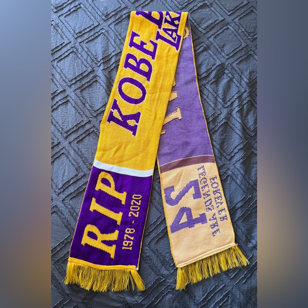 NBA Los Angeles Lakers Kobe Bryant #24 Scarf RIP Legends Are Forever